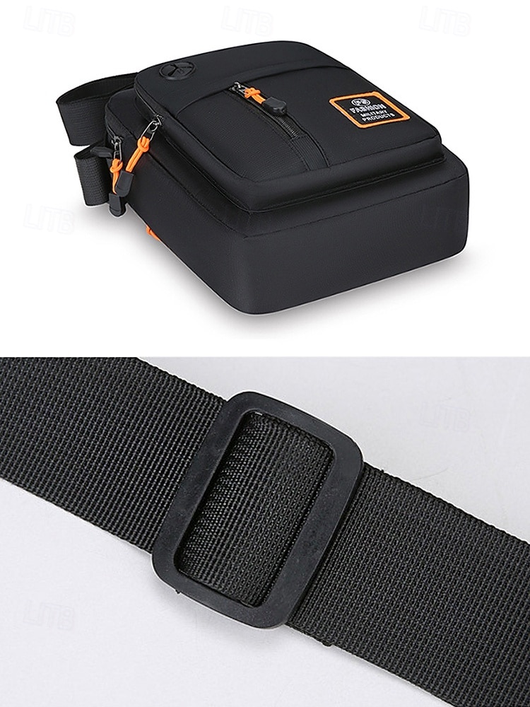 2026年 メンズオックスフォードクロスボディバッグ、マルチカラー、複数のコンパートメントを備えた大容量、調節可能なショルダーストラップ、カジュアルやアウトドア旅行の日常使いに最適  コレクション – $11.99 –P11