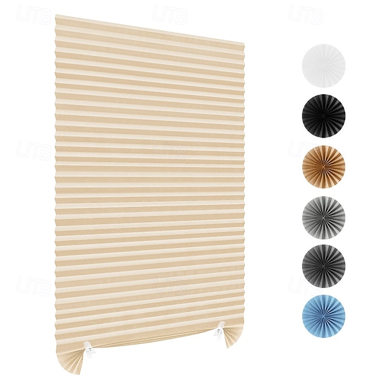 Jaluzele temporare opace, fără găurire, autoadezive, plisate, husă de intimitate pentru dormitor, cămin, apartament 2026 - $18.99 –P5