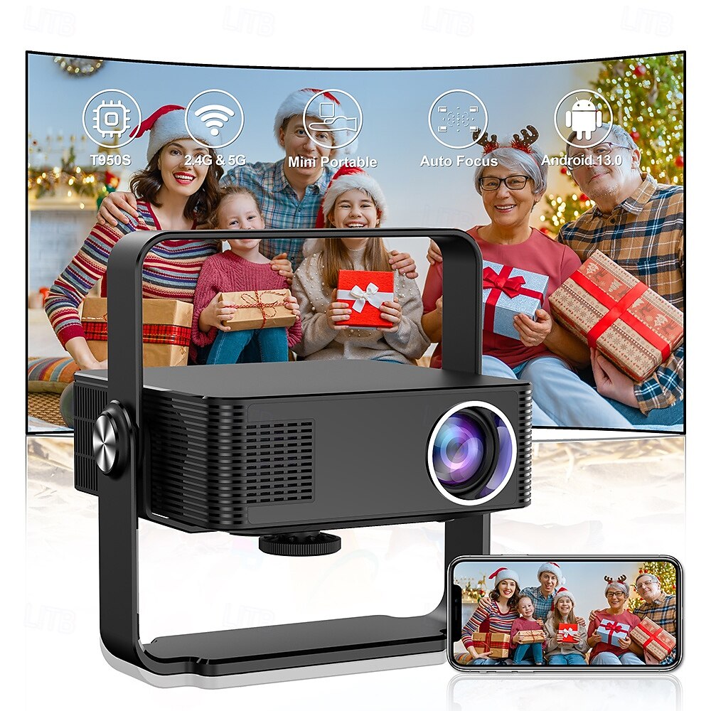 Native 1080P 5G Smart Projector, 8K Supported Android 13.0 Movie Projector for Soccer Watch Party, HDR 10+ Home Theater for Football Tournament, Stadium Experience for Championship Game Night 2026 - $181.99 –P1