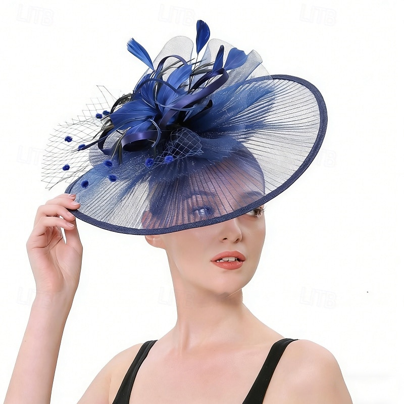 Fascinators Tejido Boda Cumpleaños Vintage Estilo lindo Retro Con Cintas Flor Celada Sombreros 2026 - $22.99 –P2