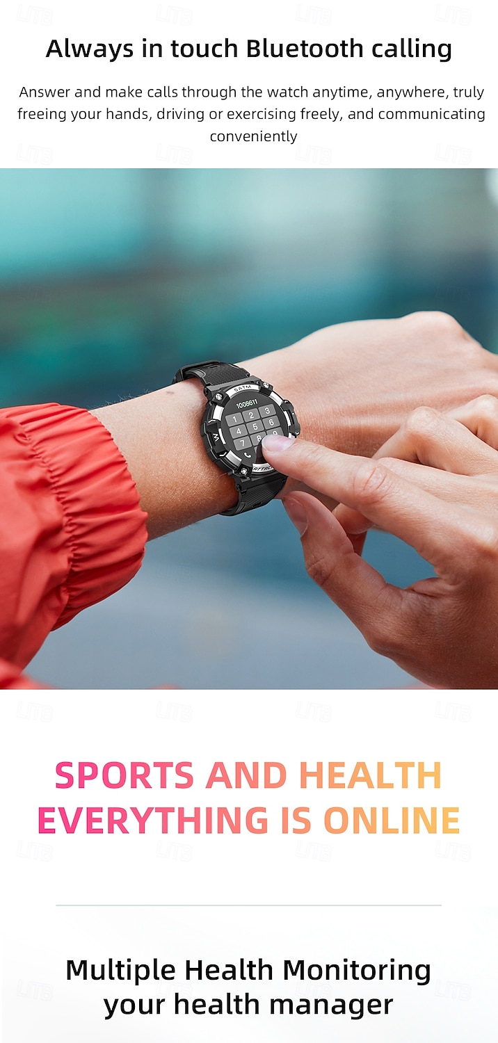 Relógio inteligente Lokmat Attack 2 Pro de 1,39 polegadas com Bluetooth, chamadas, pedômetro, lembrete de chamadas e rastreador de atividades. Compatível com Android e iOS. Unissex, com longa duração da bateria, chamadas em modo mãos-livres e à prova d'ág de 2026 por $52.99 –P12