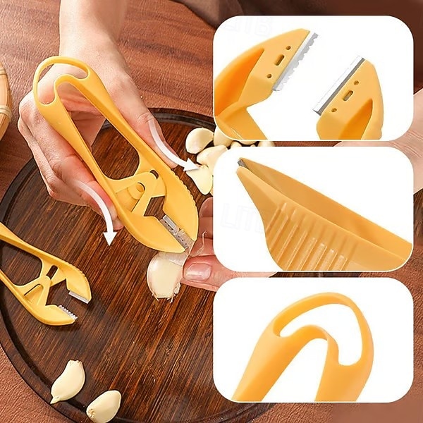 Pelapatate per aglio, strumento manuale multifunzionale a doppia estremità per pelare l'aglio, facile e veloce da usare in cucina, lavabile in lavastoviglie, non irrita le mani, design ergonomico. del 2026 a $9.99 –P4