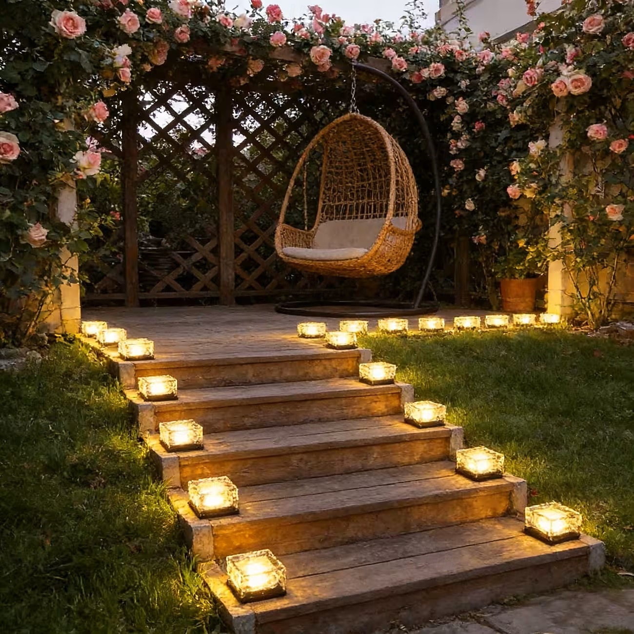 2/4 шт. уличных солнечных садовых светильников, водонепроницаемые светильники в виде ледяных кирпичей для двора, ландшафта, ступеней, дорожек, бассейнов, декоративные солнечные светильники для 2026 - $19.99 –P1