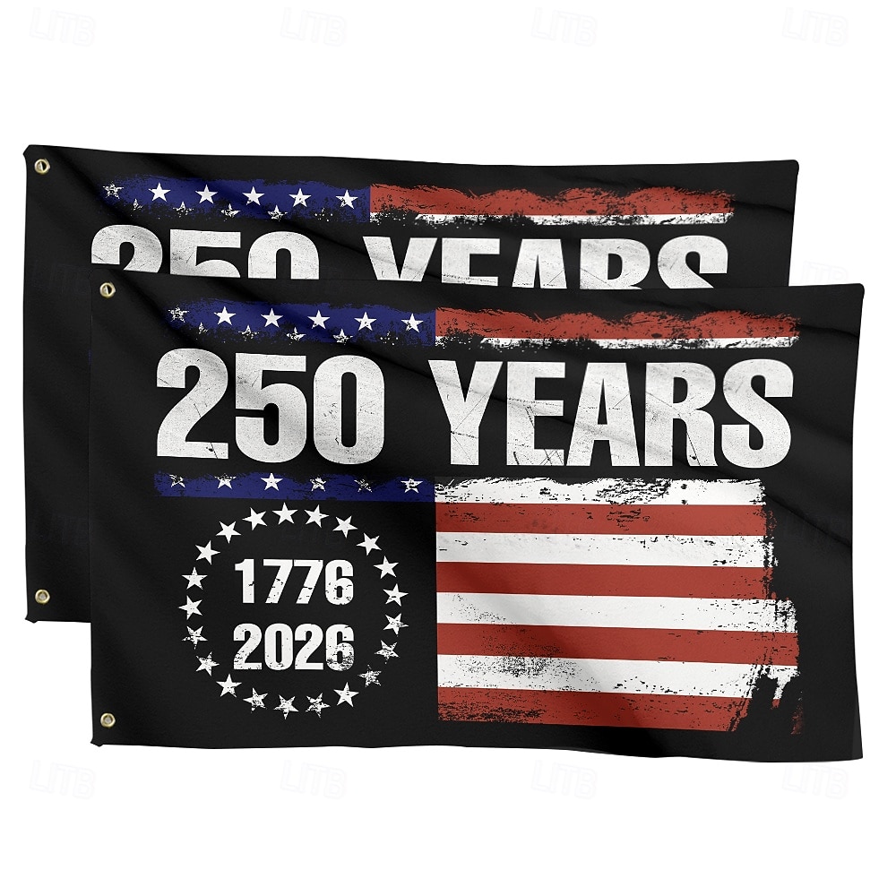 Bandera conmemorativa del 250.º aniversario de Estados Unidos (2 unidades, 1776-2026), ideal para exteriores, jardín, patio o casa. 2026 - $29.99 –P1