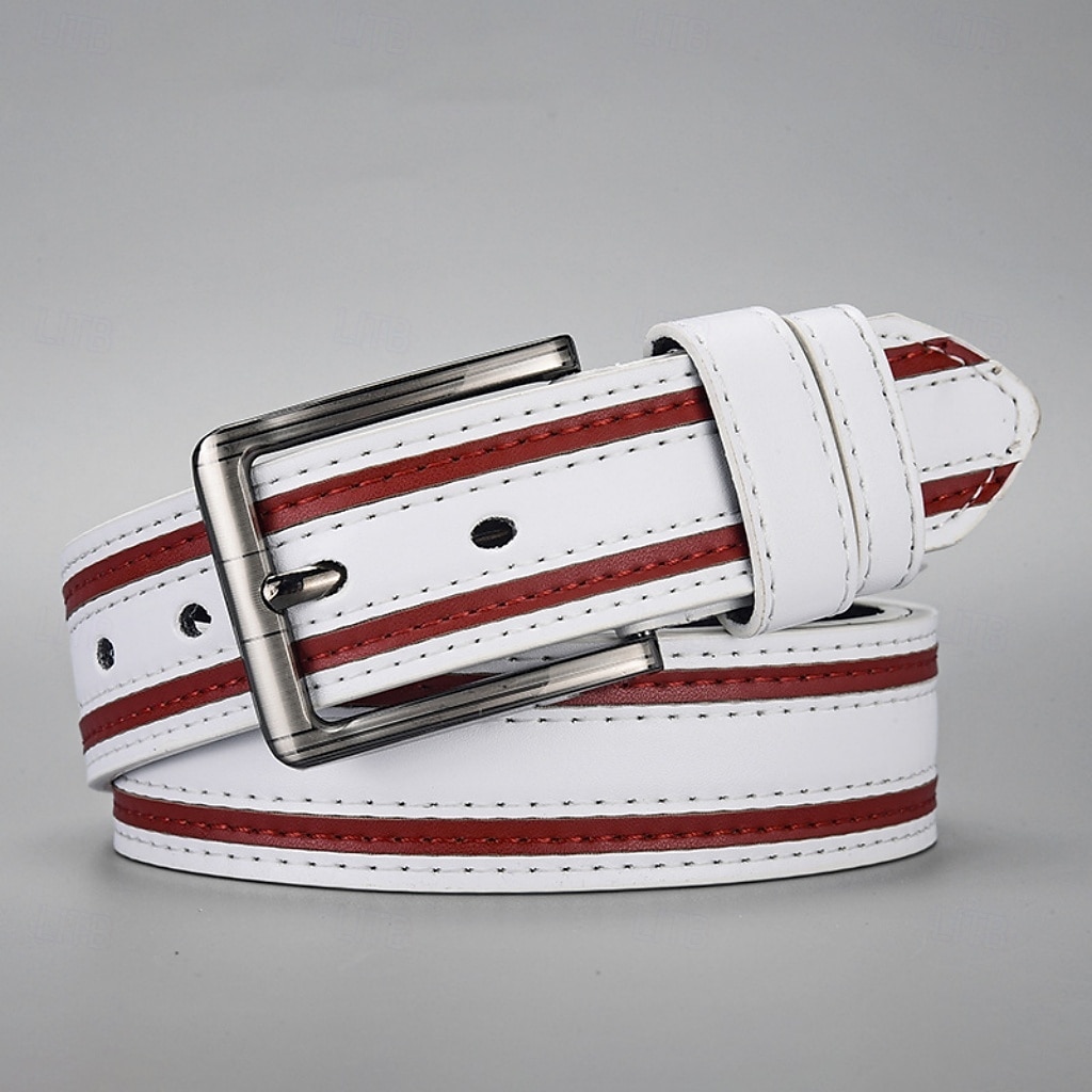 Herr Bälte Justerbara Läder Legering Streetwear Nutida Fritid Färgblock Blå Svart Dagligen Företag Formell Midjebälte 2026 - $5.49 –P11