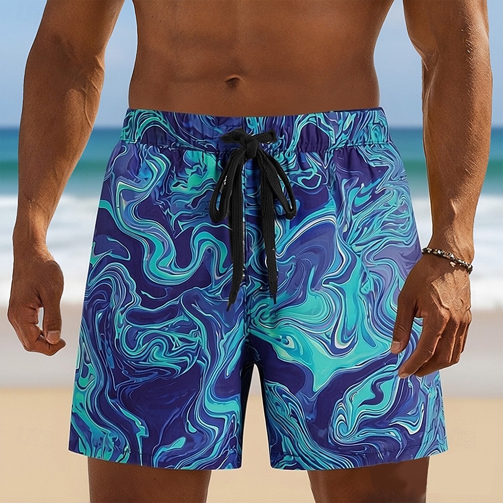 Per uomo Geometrico Marmo Arte liquida astratta Costumi da bagno Pantaloncini da mare Pantaloncini da Surf Misura del girovita medio Moda Casual Vacanza al Mare Tasche Laterali fodera in rete del 2026 a $20.99 –P2
