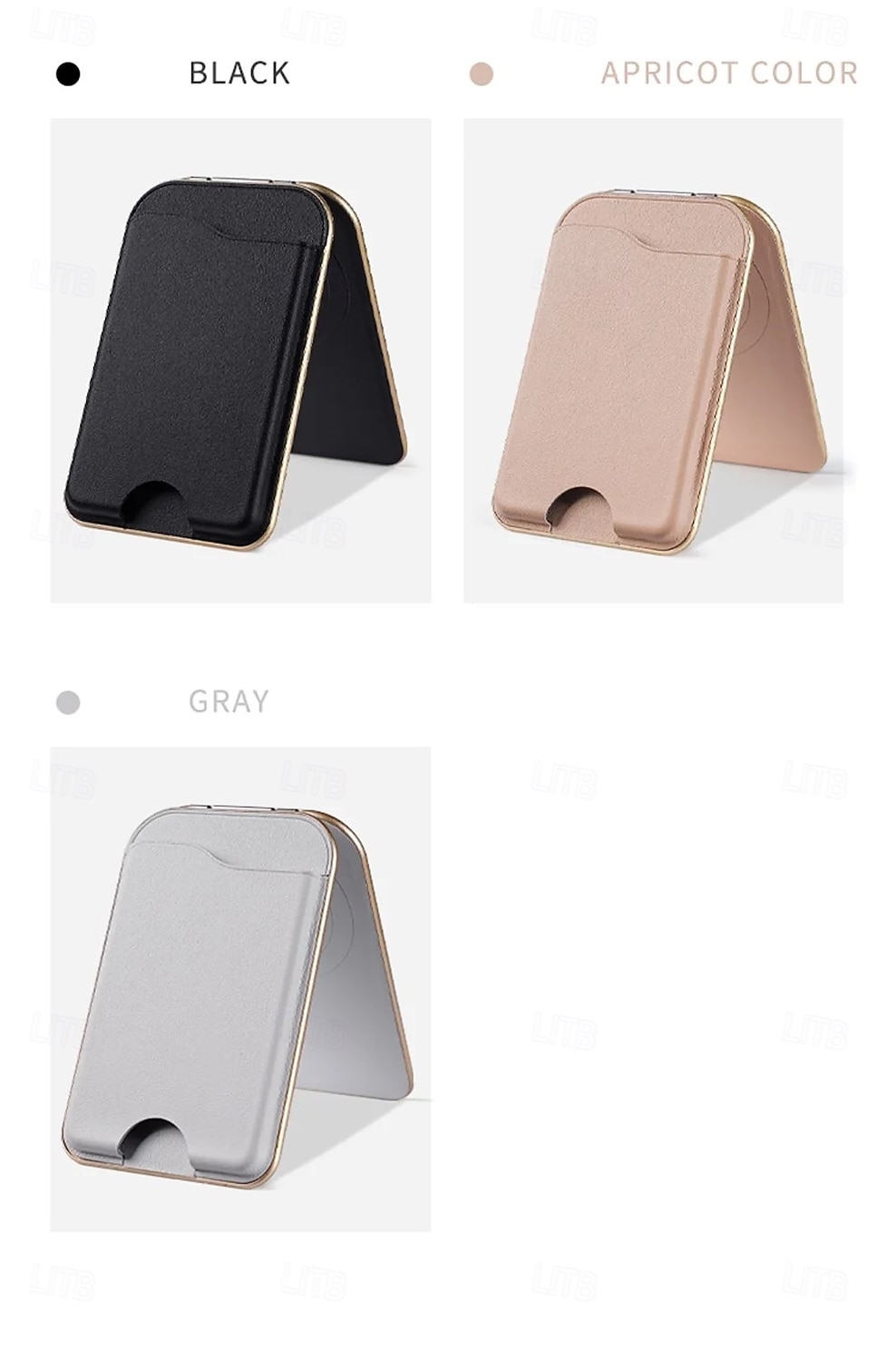 2-in-1 magnetischer MagSafe-Wallet-Ständer, magnetisches Leder-Kartenetui für iPhone 17, 16, 15 Pro Max Serie mit verstellbarer Halterung 2026 - $22.99 –P17