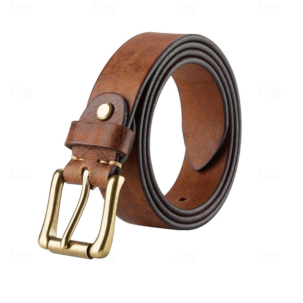 Ανδρικά Ζώνη Αυτόματη πόρπη γνήσιο δέρμα Χαλκός Κομψό στυλ street Σύγχρονο Καθημερινό Χαλάρωση Συμπαγές Χρώμα Κόκκινο Κρασιού Μαύρο Καθημερινά Επιχείρηση Επίσημο Ζώνη μέσης 2026 - $53.99 –P5