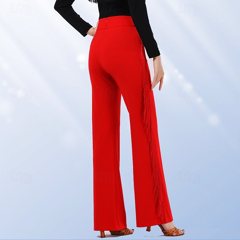 dambyxor med vida ben och strassfransar 2026 - $56.99 –P7