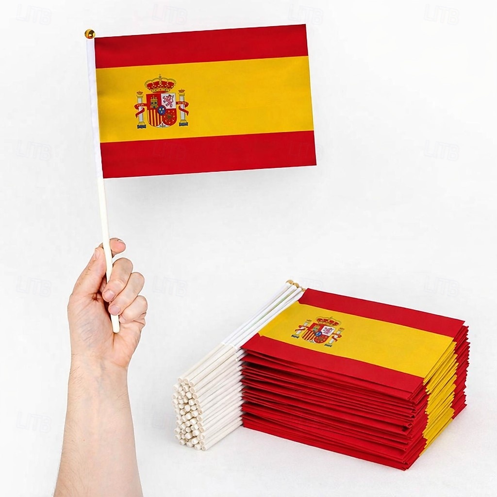 Fußball-Weltmeisterschaft 2026 Fahne Handflagge Spanien Ventilator Cosplay Kinder Erwachsene Unisex Maskerade Party Fußballspiel Fußballveranstaltung Verkleiden 2026 - $12.49 –P1