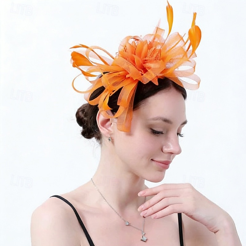 Fascinator Rete Matrimonio Compleanno Elegante Vintage Carino Con Piuma Tulle Copricapo Copricapo del 2026 a $17.49 –P7