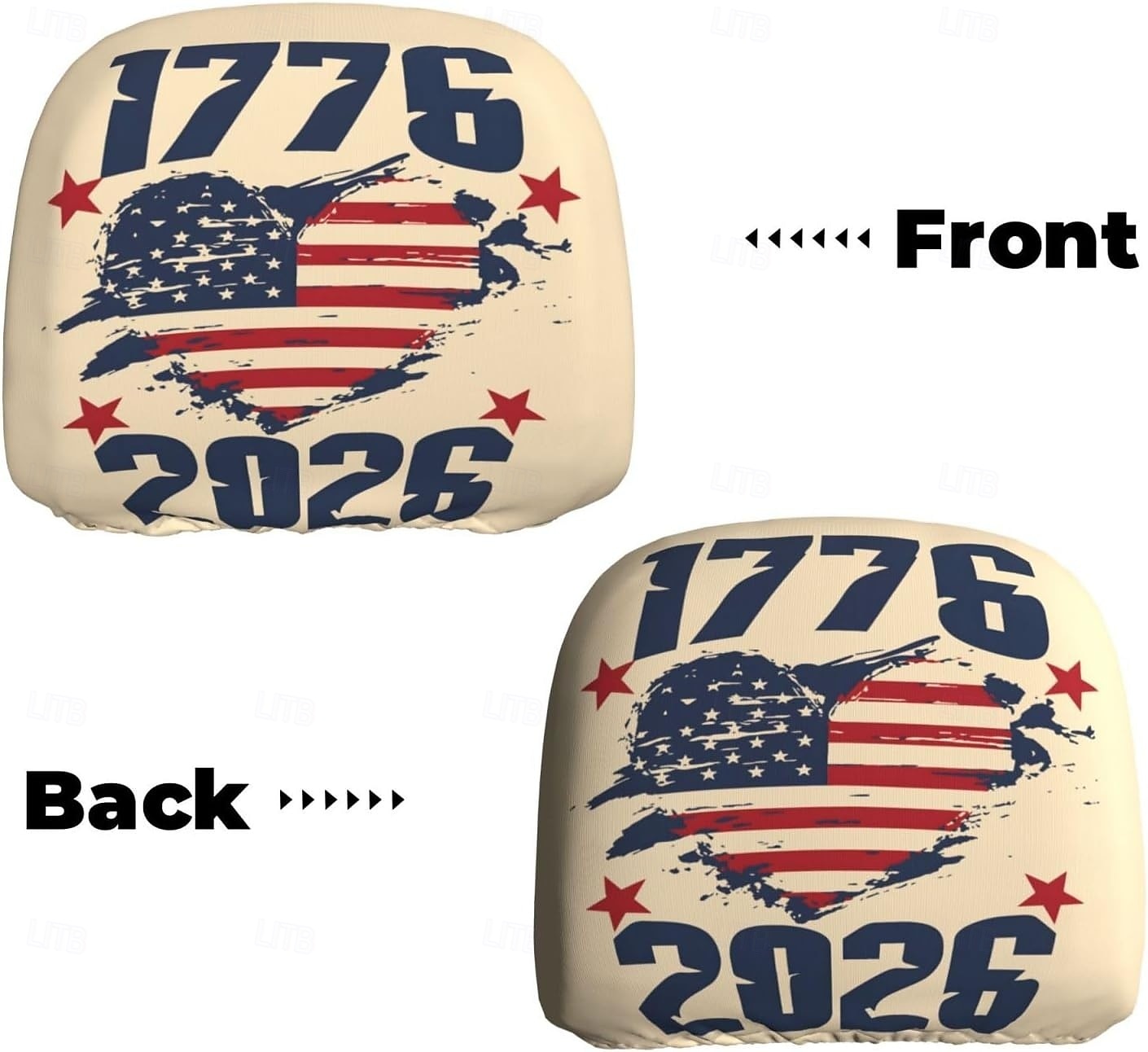 Funda para reposacabezas de coche conmemorativa del 250 aniversario, 2 unidades, conmemorativa de la Independencia de Estados Unidos (1776-2026), soporte espinal resistente para conducción de larga distancia, ajuste universal para coches, camiones y SUV. 2026 - $11.99 –P20