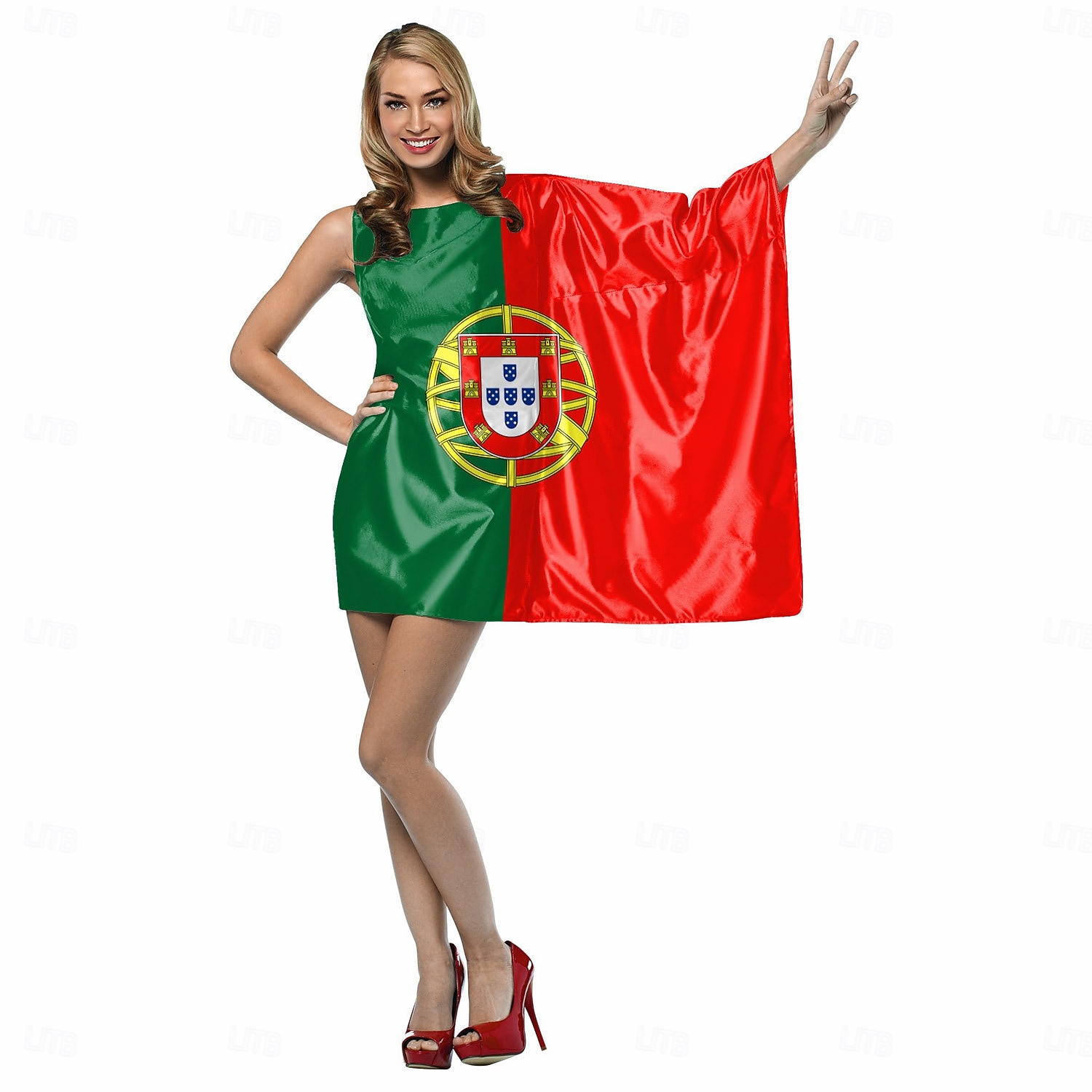 Partido Mundial de Fútbol 2026 Vestidos Disfraz Bandera Ventilador Cosplay Adulto Mujer Fiesta Partido de fútbol Evento de fútbol Disfrazarse 2026 - $29.99 –P10