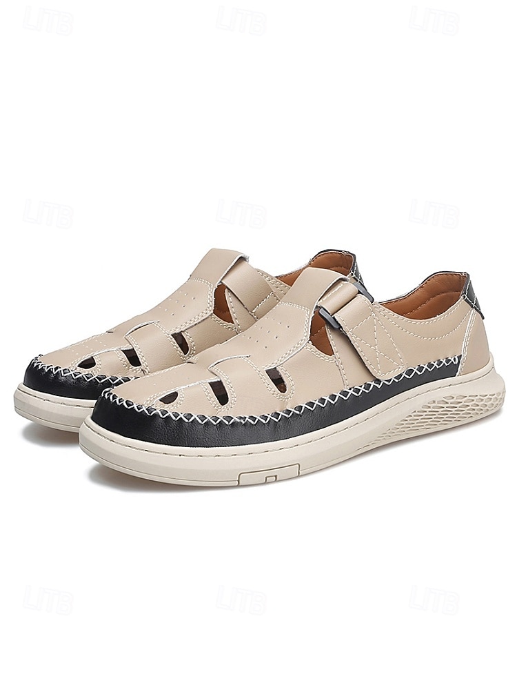 Scarpe da uomo slip-on in pelle marrone per attività all'aperto – calzature casual per isole e crociere, ideali per viaggi, resort e avventure estive. del 2026 a $42.99 –P7