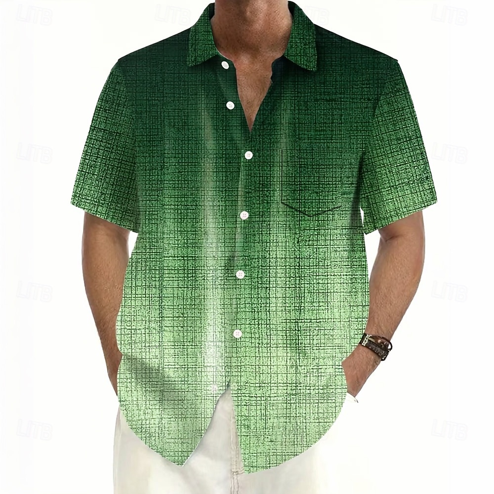 Per uomo Colore sfumato Arte astratta Camicia Camicia Estiva Camicia con Bottoni Manica Corta Moda Casual All'aperto Vacanza Abbigliamento Quotidiano Estate Primavera Collo ripiegato Stampa 3D del 2026 a $25.99 –P7