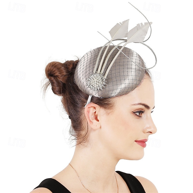 Fascinator Rete Matrimonio Compleanno Vintage Carino Retrò Con Piuma Tulle Copricapo Copricapo del 2026 a $28.99 –P10