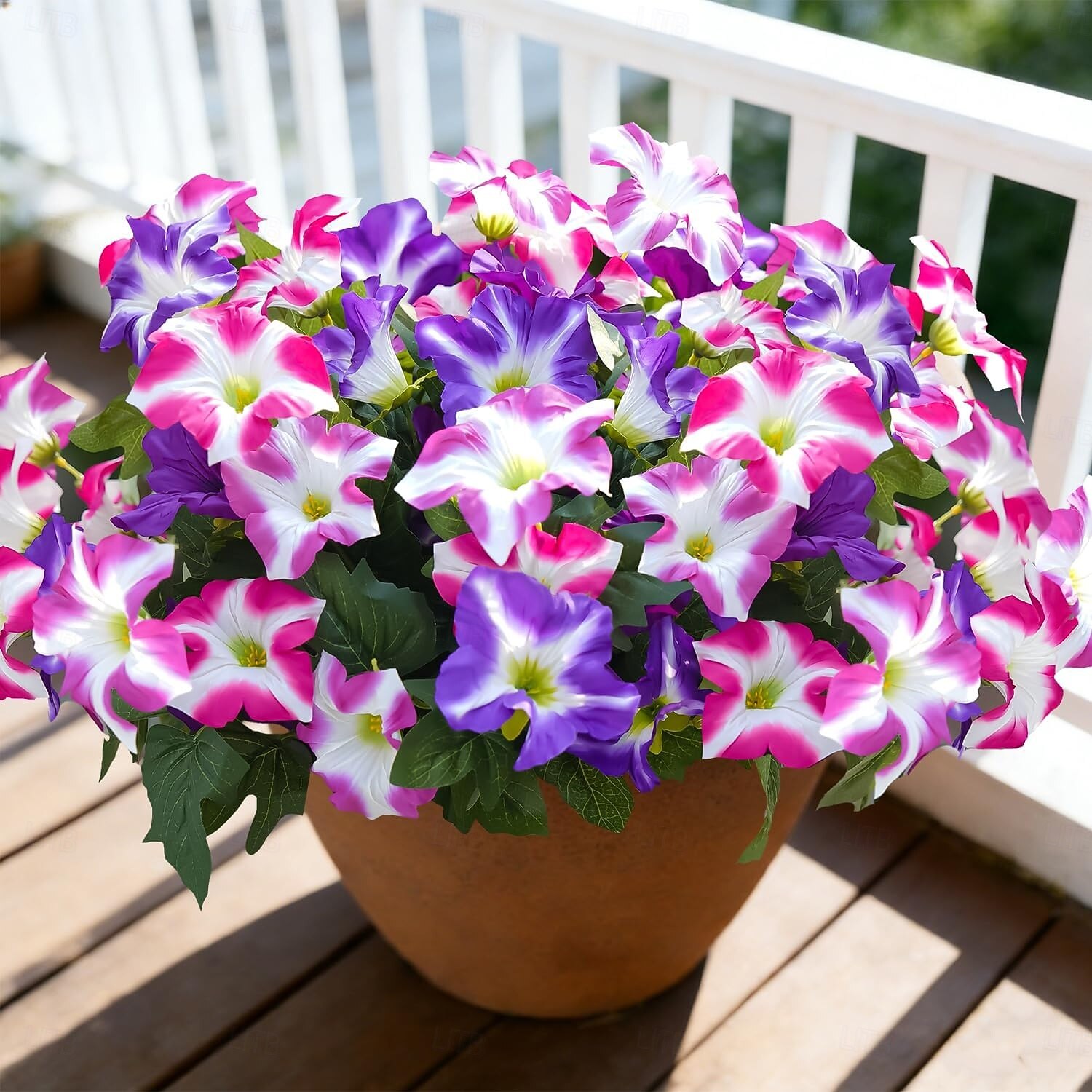 4 Bundles Spring Artificial Morning Glory Flowers for Outdoors, UV Resistant Fake Look Real Faux Silk Plants for Front Door Garden Porch Planter 2026 - $27.99 –P1