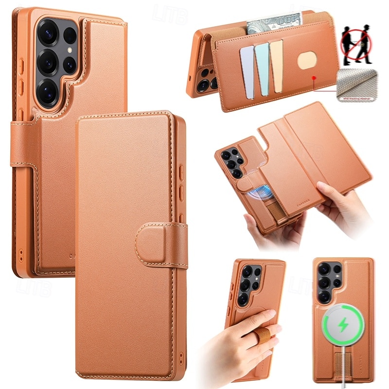 Phone Case For Samsung Galaxy S26 Ultra Plus S25 Ultra Plus S25 Edge S24 Plus Wallet Case with Stand Holder Full Body Protective Shockproof TPU PU Leather 2026 - $23.99 –P1