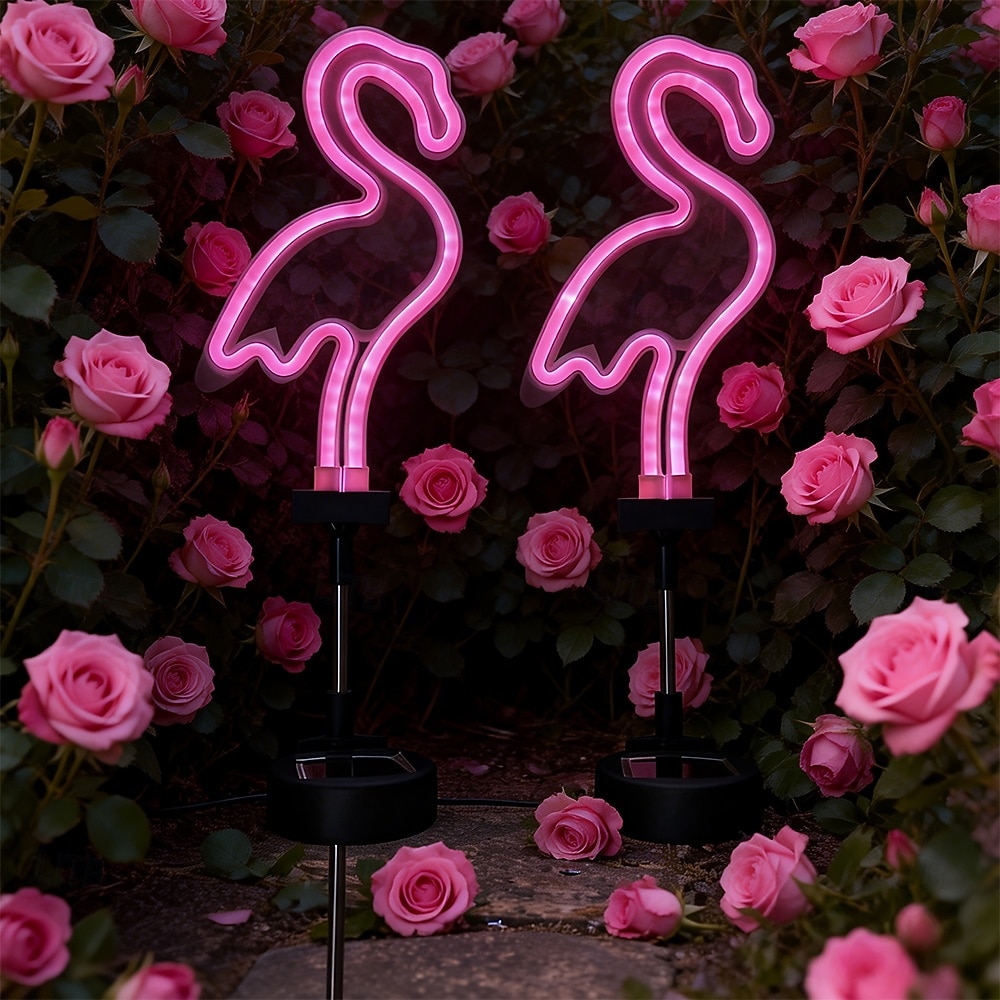 2kpl 2 W Aurinkopaneeli LED-valot Polun valot ja lyhdyt Monitoiminen Aurikoladattava Sievä Vaaleanpunainen 3.7 V Ulkovalaistus Piha Puutarha 1 LED-helmet 2026 - $26.99 –P2