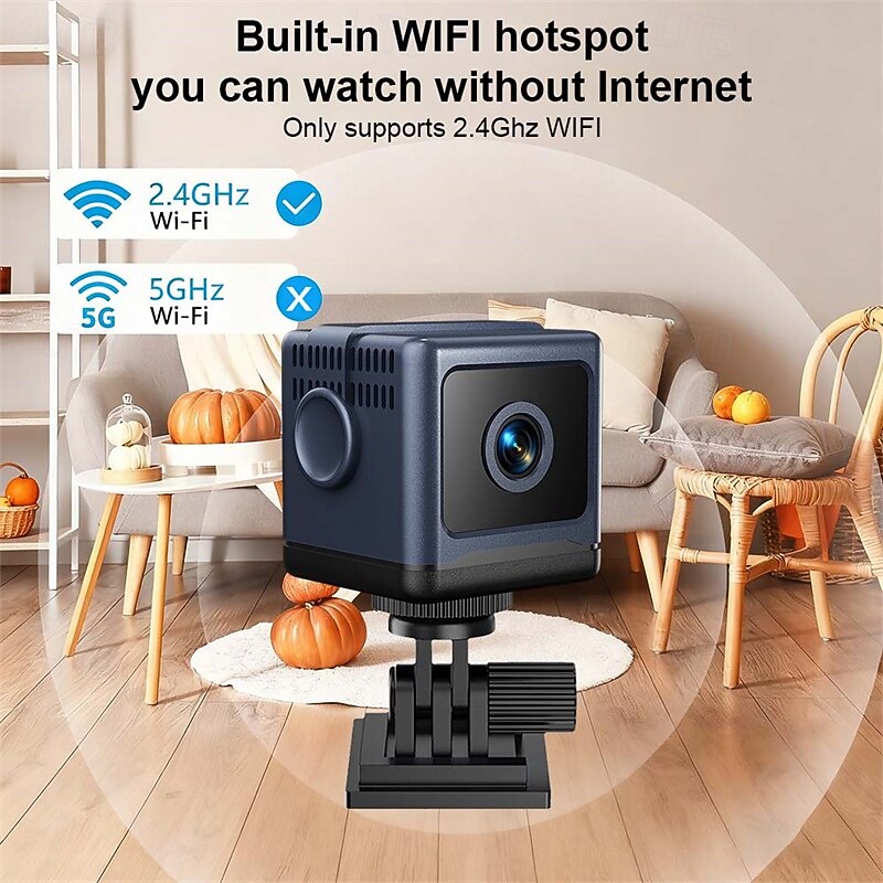 Έξυπνος ασύρματος συναγερμός με κάμερα ασφαλείας με ανίχνευση κίνησης, μίνι κάμερα με αφαιρούμενη βάση 2026 - $46.99 –P4
