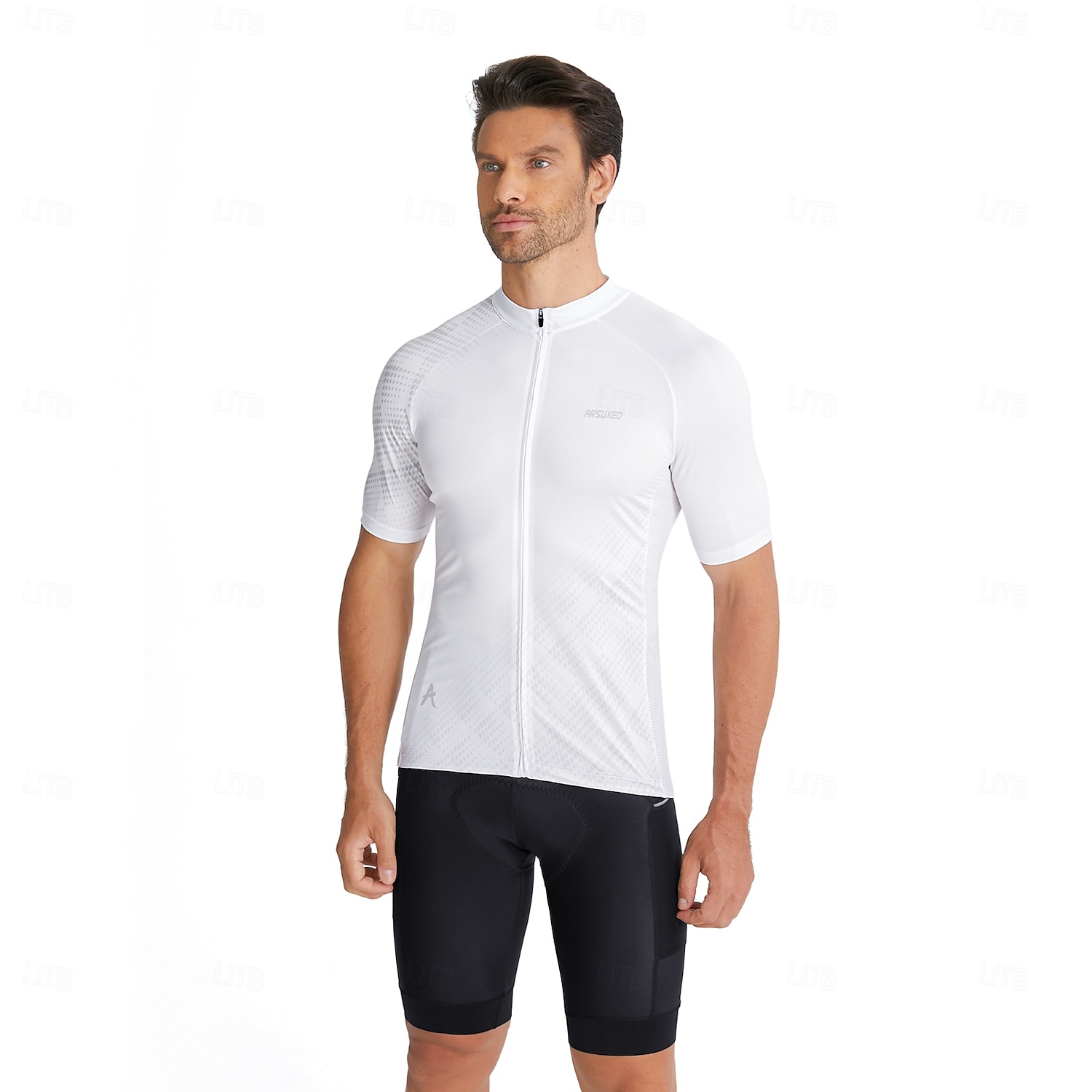 Ανδρικά Πουλόβερ Γεωμετρικό Κοντομάνικο Ποδήλατο Αθλητική μπλούζα με 3 πίσω τσέπες Ύγρανση Αθλητισμός Θαλασσί Λευκό Ρουμπίνι Ρούχα 2026 - $42.99 –P22