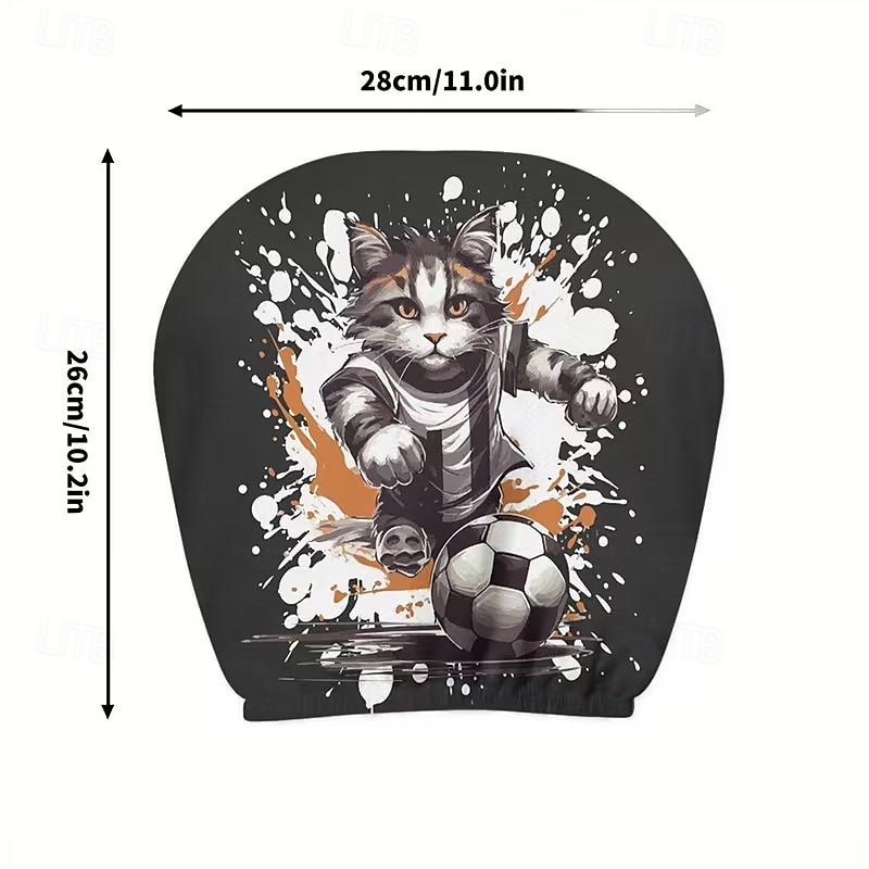 2 db rajzfilmfigura, focimeccs mintás fejtámla huzat autóba, belső dekoráció, rugalmas kialakítás, univerzális illeszkedés, alkalmas napi ingázásra és családi kirándulásokra, tökéletes szórakoztató 2026 - $8.99 –P30