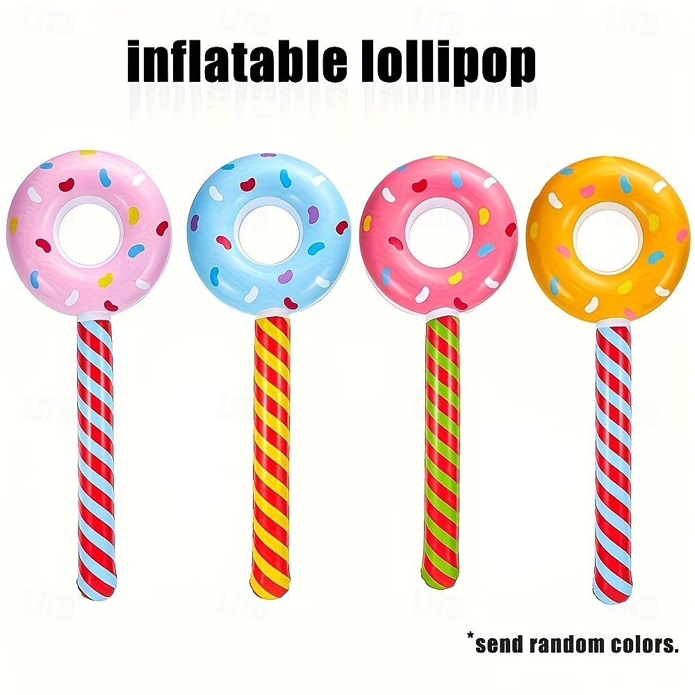 6pcs Inflatable Lollipops in Random Colors, Inflatable Donut Candy, Birthday Party Decorations, Novelty Toys 2026 - $21.99 –P7