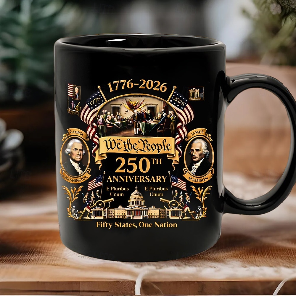 Kubek z okazji 250. rocznicy Stanów Zjednoczonych, prezent patriotyczny, ceramiczny kubek do kawy z okazji półpięćsetnej rocznicy, 1776–2026, Ameryka 250, prezent na Dzień Niepodległości dla mężczyzn 2026 - $16.99 –P2