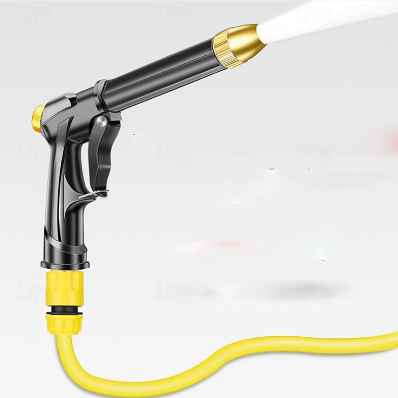 Pistolet d'arrosage haute pression en métal robuste avec buses rotatives réglables, étanche, idéal pour le lavage de voiture, l'arrosage du jardin, le nettoyage des trottoirs et la douche des animaux. de 2026 ? $14.99 –P5