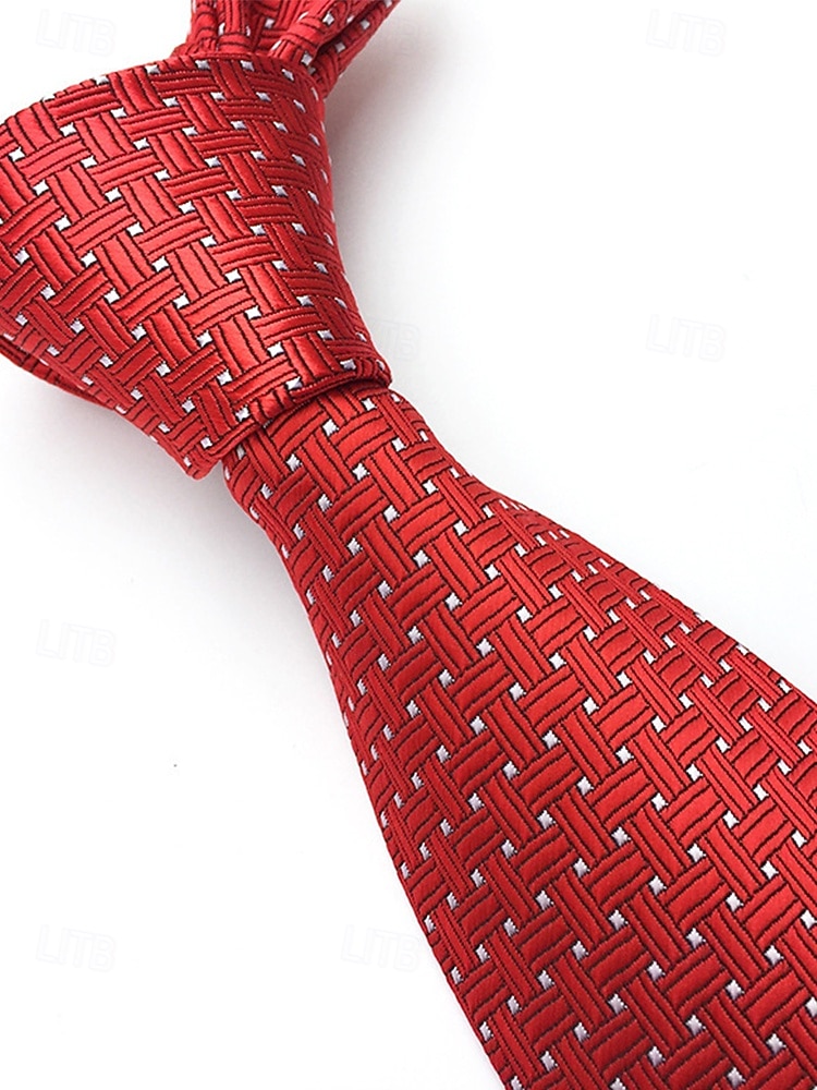 Мужской галстук из полиэстера – разнообразные цвета, элегантный плетеный дизайн, идеально подходит для свадеб, вечеринок и деловых поездок. 2026 - $11.99 –P7