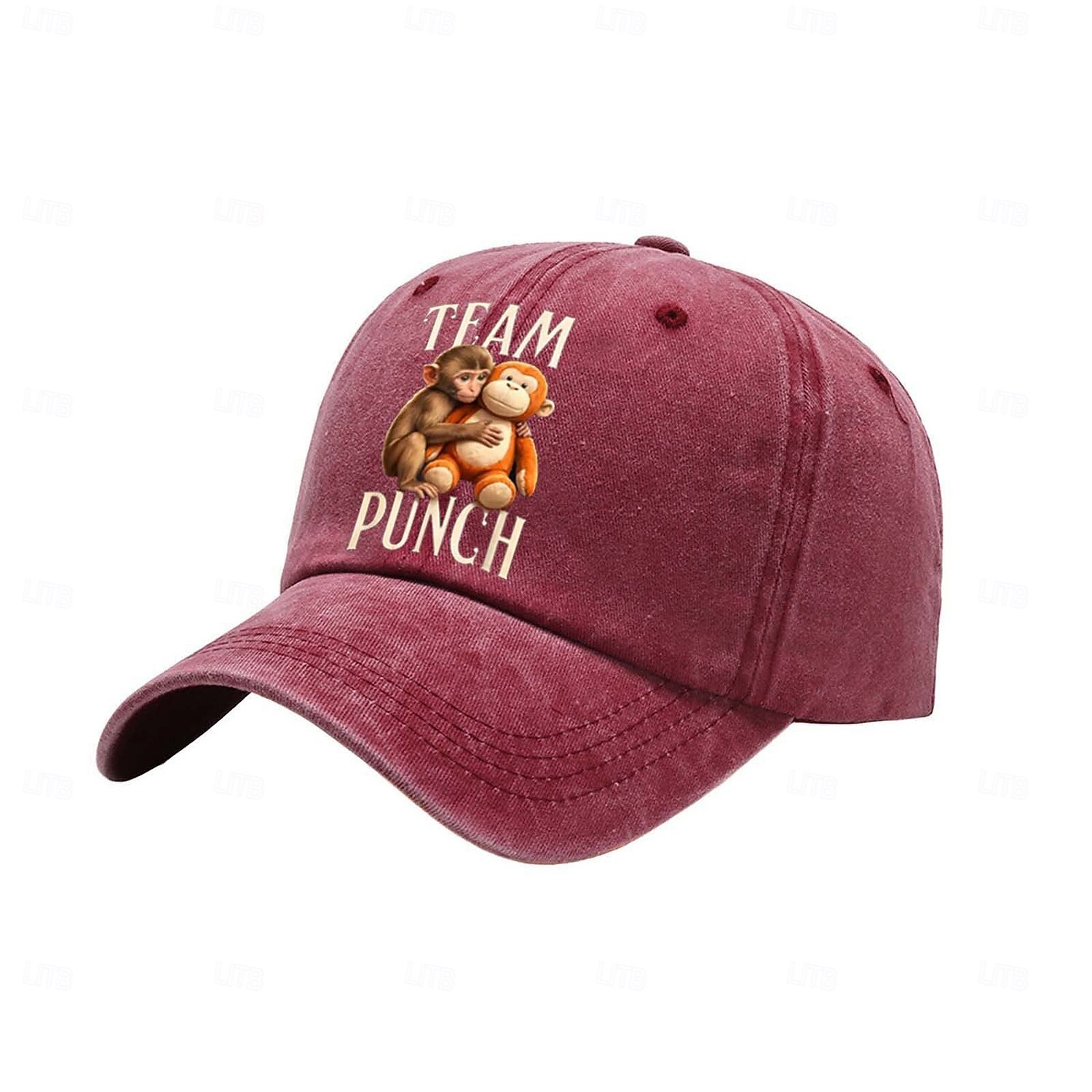 Team Punch Monkey Meme Baseball Cap Grappige Vintage Gewassen Katoenen Verstelbare Vader Pet voor Mannen en Vrouwen 2026 - $16.99 –P7