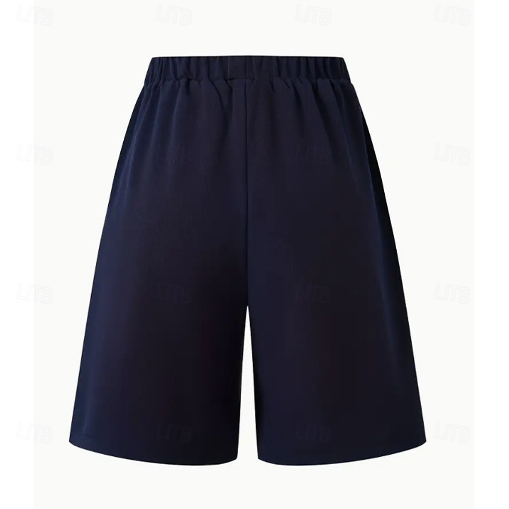 Women's Bermuda shorts Shorts Summer Shorts Burmuda Shorts Vacation Fashion Casual Daily Knee Length Mid Waist Solid Color Plain Drawstring Elastic Waist Comfort Quick Dry Soft Inelastic Streetwear 2026 - $22.99 –P19