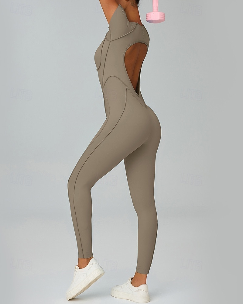 Mujer Mono de Fitness Pijama Mono Color sólido Body Verano Primavera Otoño Arroz blanco Rosa Entrenamiento de gimnasio Aptitud física Yoga Eslático Transpirable Manga Corta Deporte Ropa de Deporte 2026 - $44.99 –P14