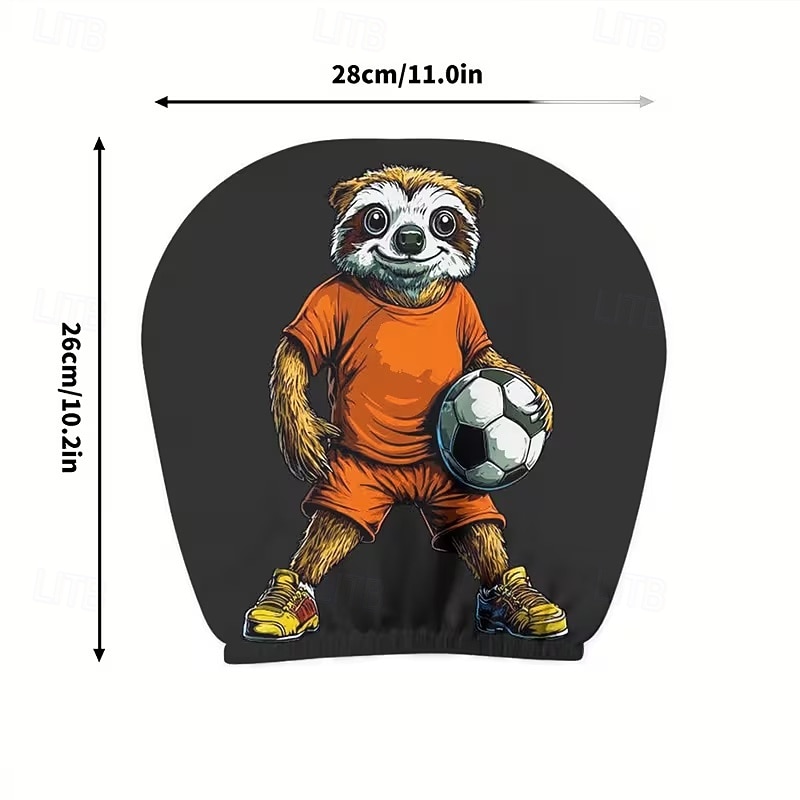 2 db rajzfilmfigura, focimeccs mintás fejtámla huzat autóba, belső dekoráció, rugalmas kialakítás, univerzális illeszkedés, alkalmas napi ingázásra és családi kirándulásokra, tökéletes szórakoztató 2026 - $8.99 –P32