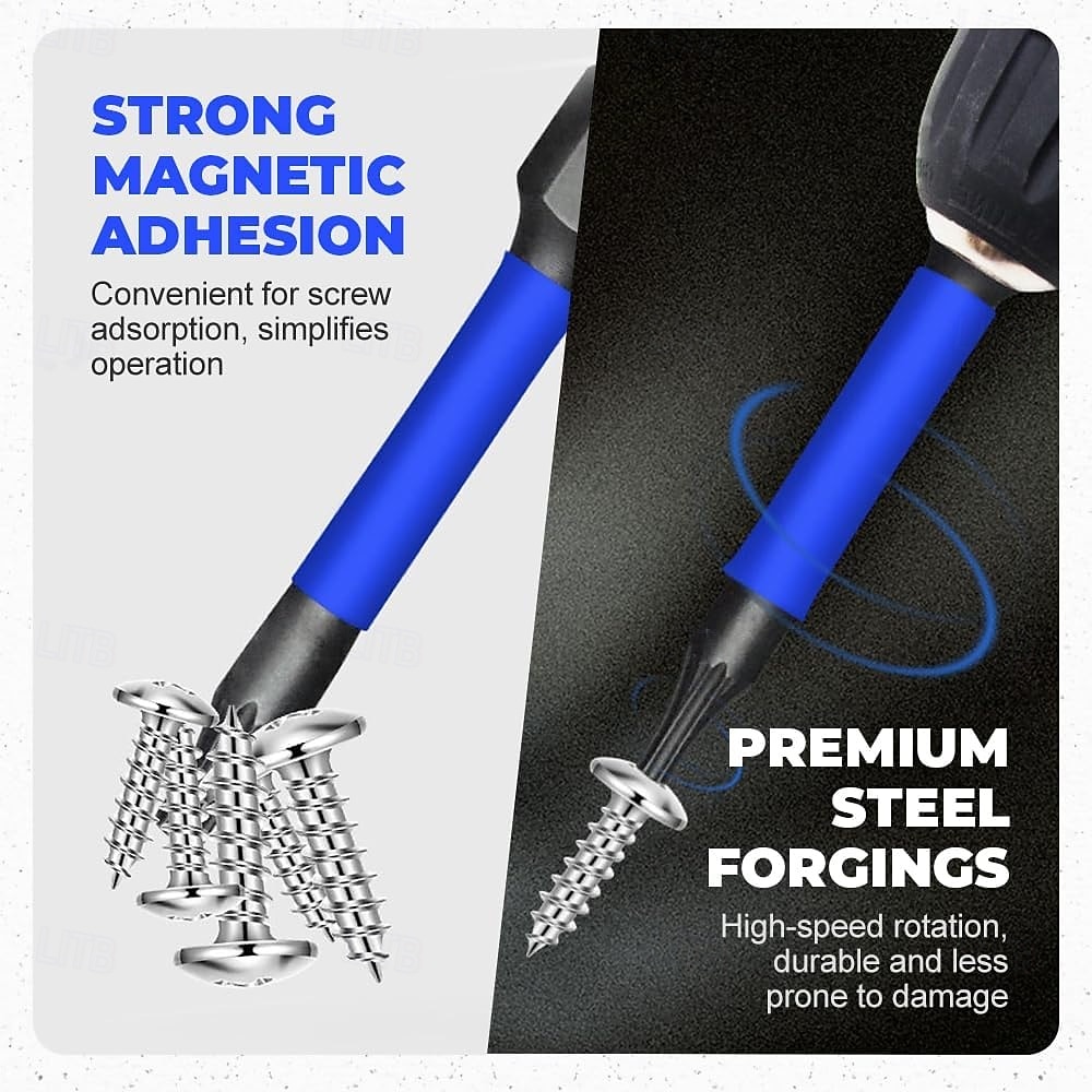 46 darabos mágneses ütvecsavarozó készlet, univerzális dugókulcsok, metrikus dugókulcsok, csavarhúzóbitek, dugókulcs-adapterek, fúróhosszabbítók, szárnyasanya-behajtó, festett ötvözött acél, 2026 - $42.99 –P3