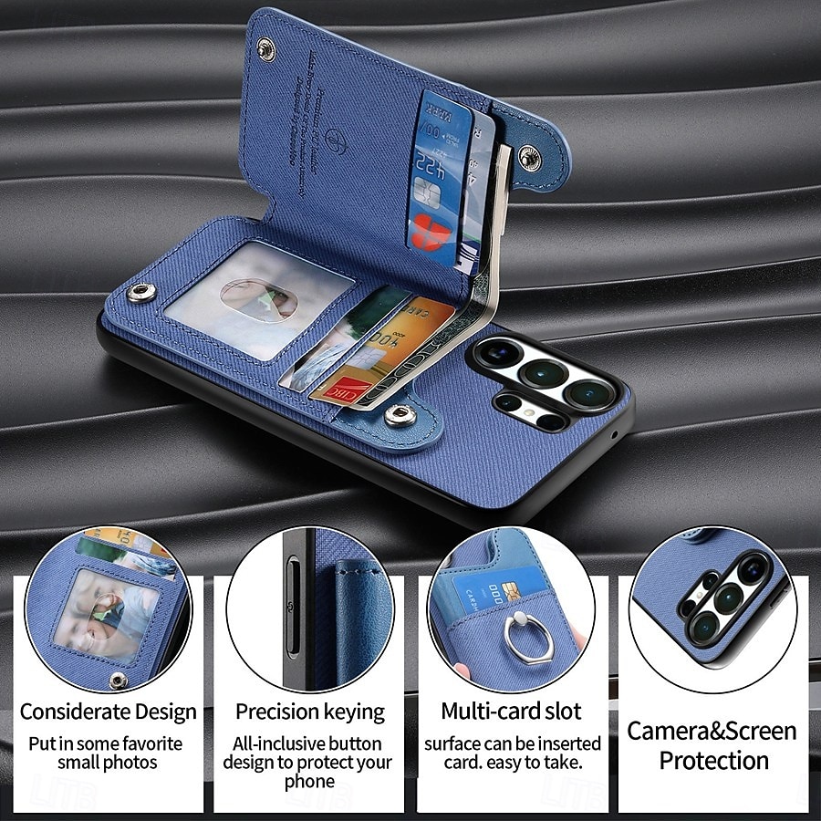 Phone Case For Samsung Galaxy S26 S26 Plus S26 Ultra Back Cover with Stand Holder Ring Holder Ring Buckle Retro TPU PU Leather 2026 - $17.99 –P20