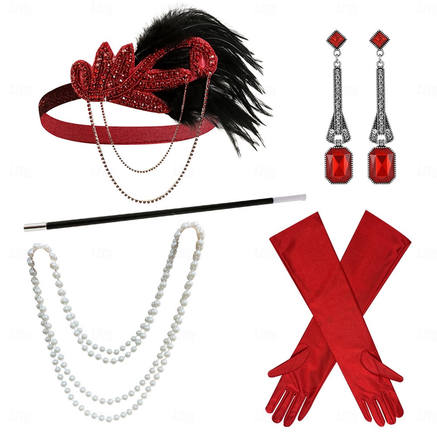 Conjunto Loucos anos 20 Anos 20 Retro Vintage Até os Joelhos Vestido melindroso Vestido Coquetel Sem Mangas O Grande Gatsby Menina melindrosa Paetês Franja Fantasia Mulheres Dia Das Bruxas Carnaval de 2026 por $42.99 –P2