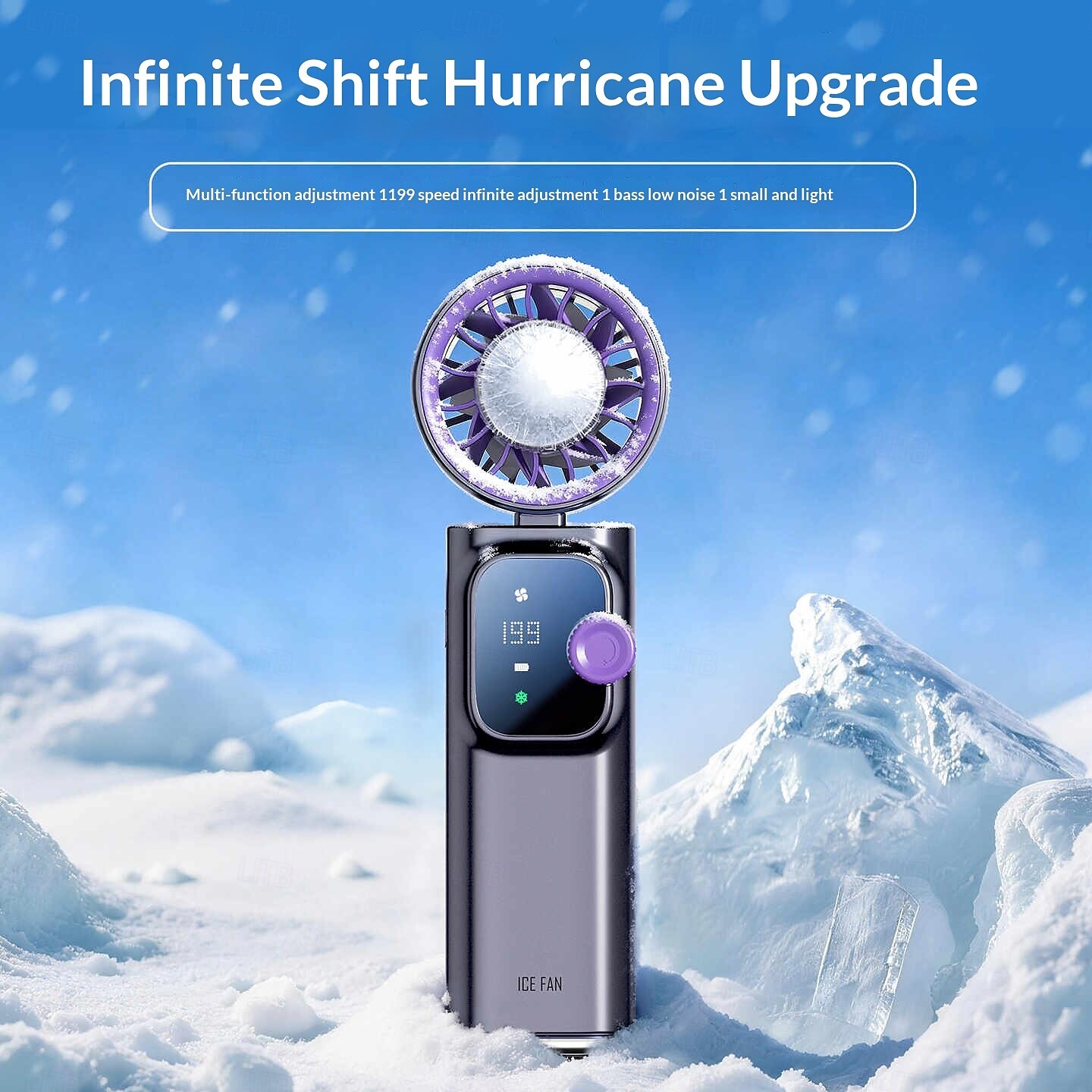 Handheld Fan with Cooling Plate, Portable Personal Fan, Digital Display 199 Speeds Adjustable, Foldable Mini Fan with Lanyard, High Speed Turbo Fan for Women Men Travel, Outdoor, Office 2026 - $29.99 –P4
