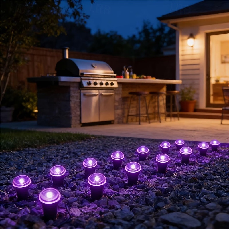 Solar-Powered Led Path Garden Lights  Purple Fairy Lights 30LED IP44 Waterproof  And Durable Recessed Outdoor Garden Lights Suitable For Decorative Lighting Of Walkways Lawns, Camping Parties 2026 - $34.99 –P4