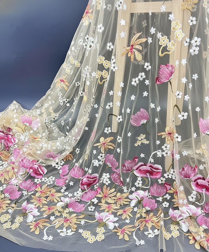 A-الخط فساتين طول الكعب فستان كوكتيل فستان زفاف ضيف فستان أم العروس كم قصير رقبة عالية مدورة أنيق كاجوال رسمي ضيف حفل زفاف كنتاكي ديربي شيفون تول مع طباعة الأزهار تطريز زينة 2026 - $163.99 –P3