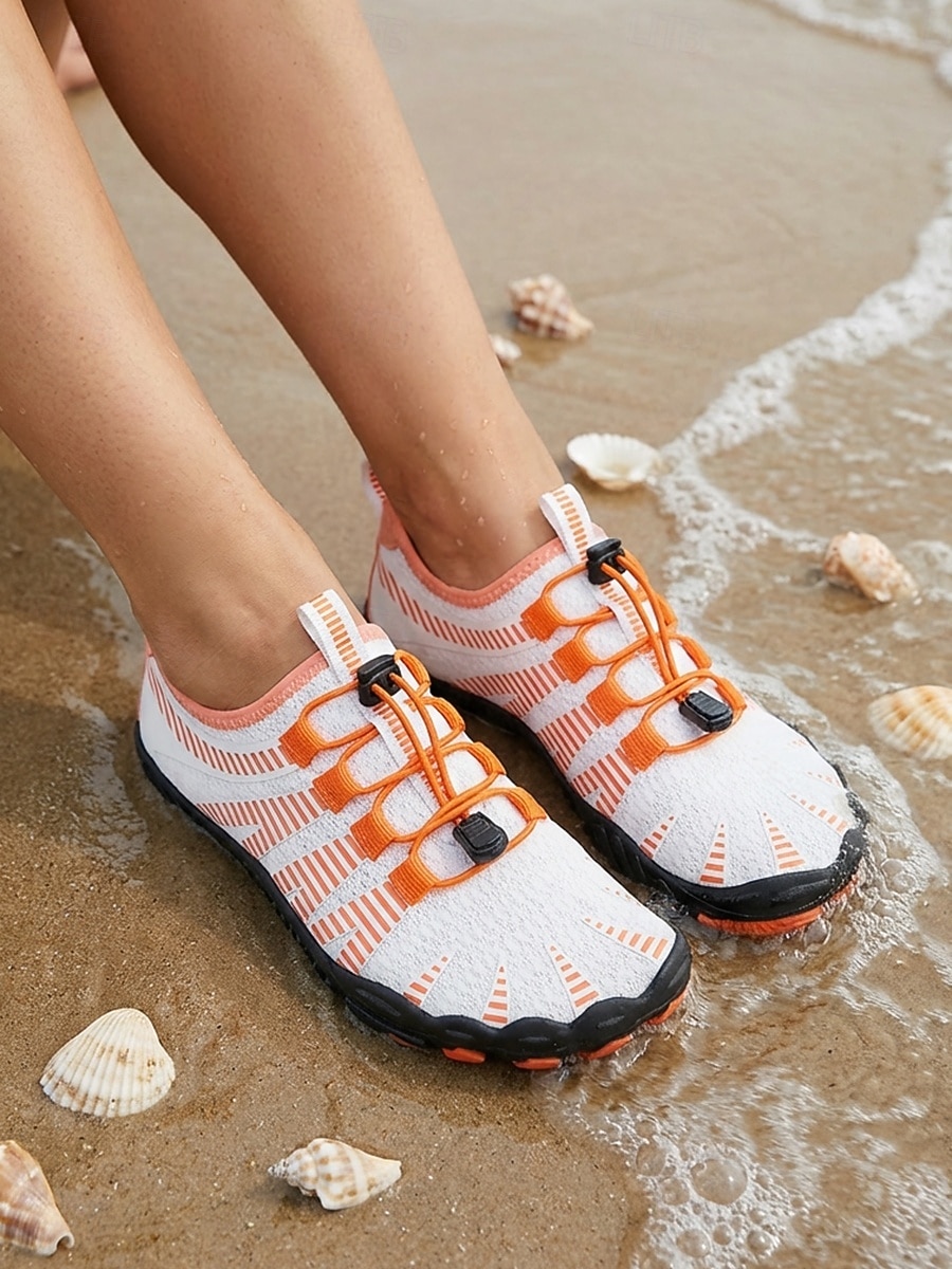 Schnelltrocknende Wasserschuhe für Damen – leichte, atmungsaktive Aqua-Strandschuhe mit verstellbarer elastischer Schnürung und rutschfester Sohle, barfußähnlicher Outdoor-Stil für Strand, Surfen, 2026 - $32.99 –P7