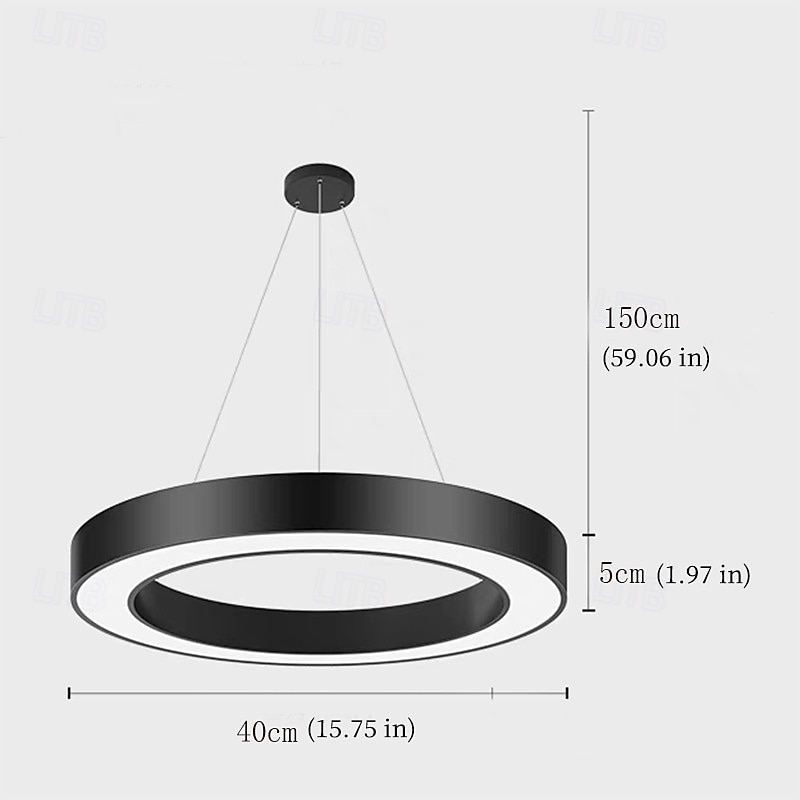 40 cm Design De Lanterna Luzes Pingente Metal Acabamentos Pintados Moderno 110-120V 220-240V de 2026 por $229.99 –P9