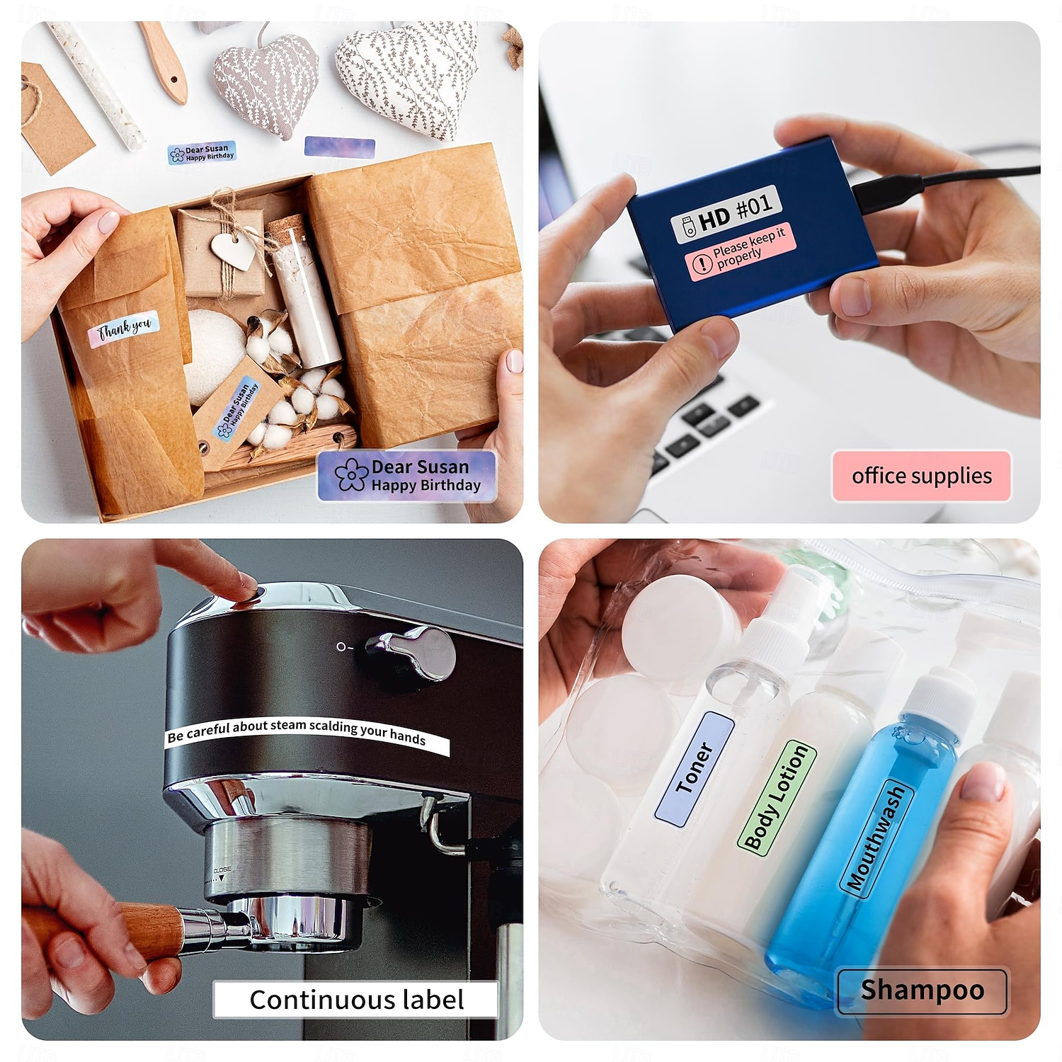 Bluetooth-Mini-Etikettendrucker, tragbarer Thermodrucker, kompakte wiederaufladbare Etiketten für Kinder, Schulen, Klassenzimmer und Lehrerbedarf, Etikettendrucker für Zuhause und Büro, kompatibel mit 2026 - $75.99 –P8