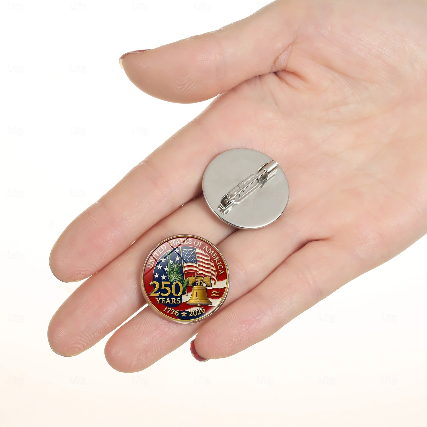 10 db-os amerikai 250. évfordulós bross kitűző, évfordulós hajtóka kitűző, 1776-2026 július negyedik függetlenségi napja, hazafias kiegészítők férfiaknak és nőknek 2026 - $16.99 –P2