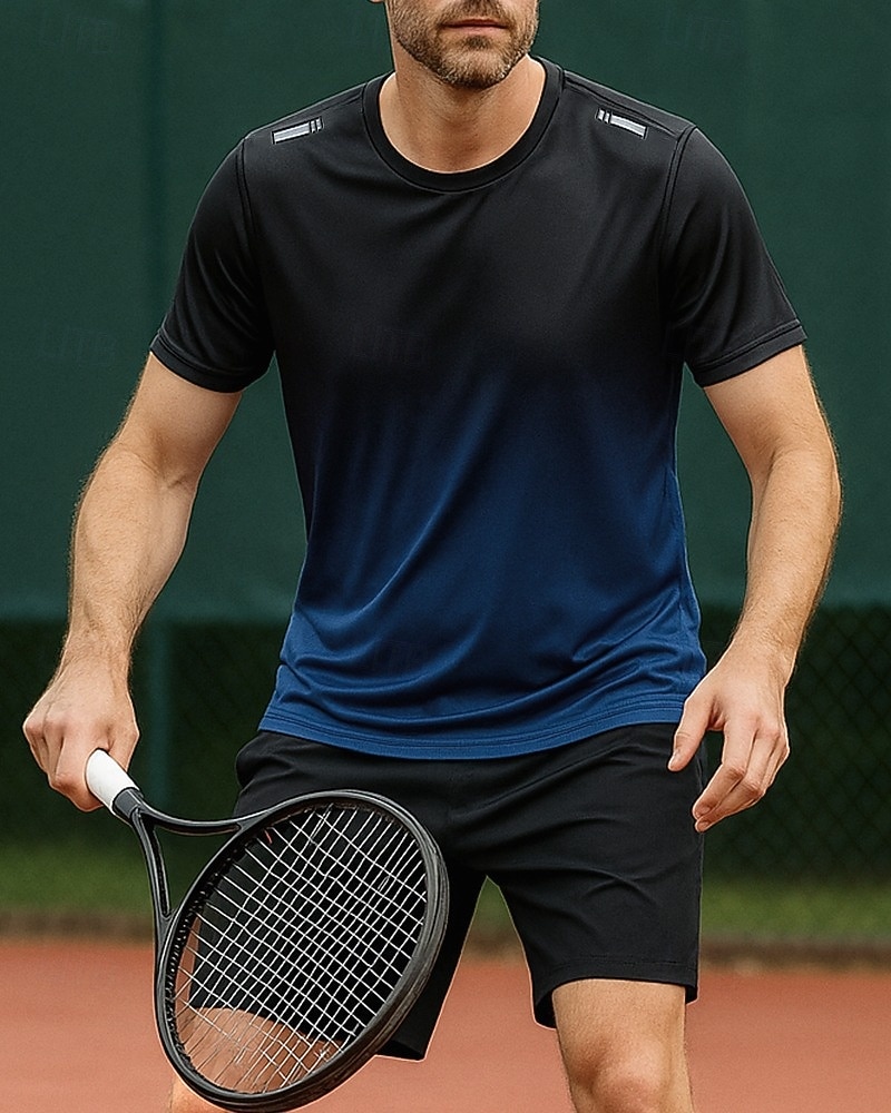 Herr Grafisk Sportset Skjortor & Shorts Tennisset 2 Kort ärm Svettavvisande Fuktabsorberande Andningsfunktion Tennis Golf Pickleball Röd Blå Grön Tenniskläder 2026 - $21.99 –P3