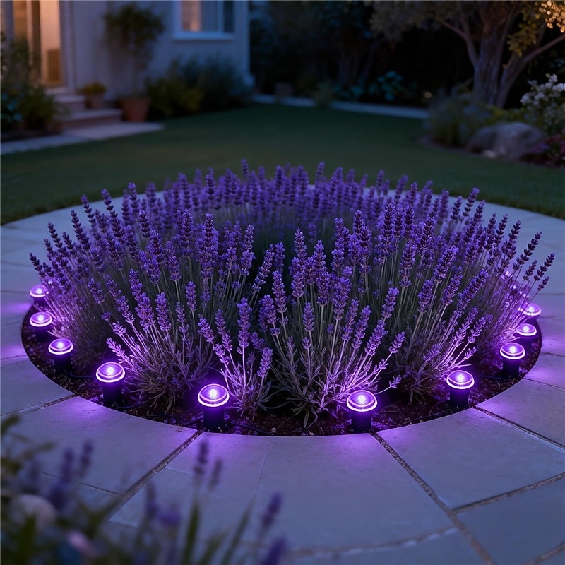 Solar-Powered Led Path Garden Lights  Purple Fairy Lights 30LED IP44 Waterproof  And Durable Recessed Outdoor Garden Lights Suitable For Decorative Lighting Of Walkways Lawns, Camping Parties 2026 - $34.99 –P1