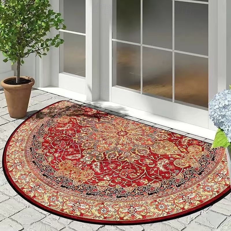 Tapete de entrada floral estilo americano, antiderrapante e resistente à sujeira, ideal para hall de entrada e corredor, fácil de limpar. de 2026 por $4.49 –P5