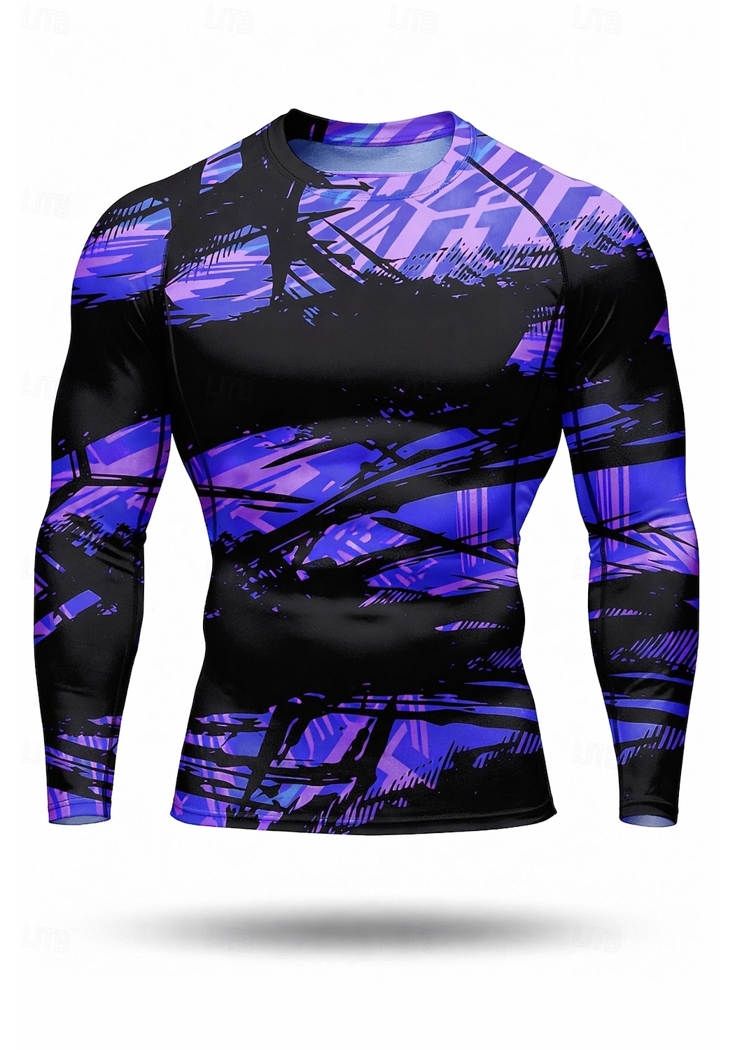 Homens Abstrato Camisetas Compressão Camiseta de Corrida Primavera Outono Inverno Impressão 3D Manga Longa Secagem Rápida Compressão Power Flex Pavio Humido Respirável Treino de Ginástica Treinamento de 2026 por $20.99 –P6