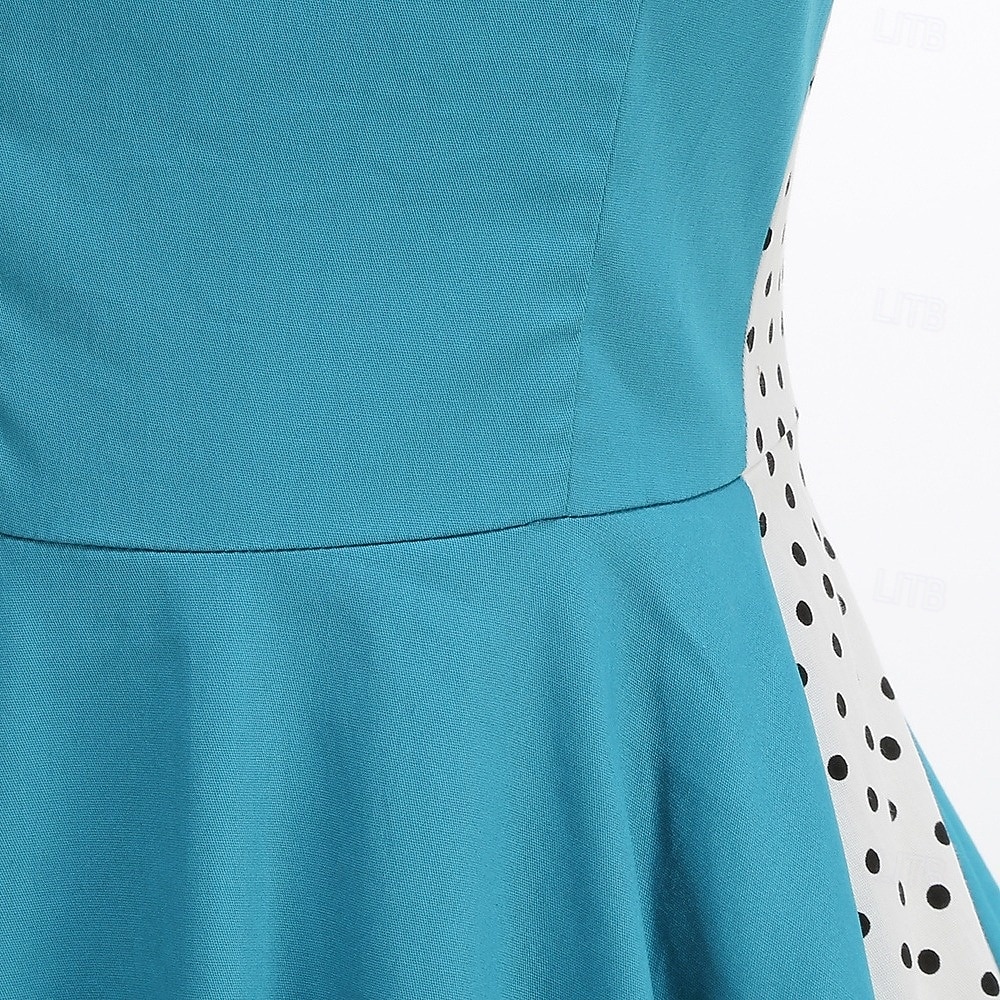 1950s Retro Vintage Rockabilly Dress Swing Dress Flare Dress Sleeveless Polka dots Fit & Flare Swing Fancy Dress Women's Carnival Masquerade Prom Office / Career Event / Party Adults' Homecoming 2026 - $48.99 –P10