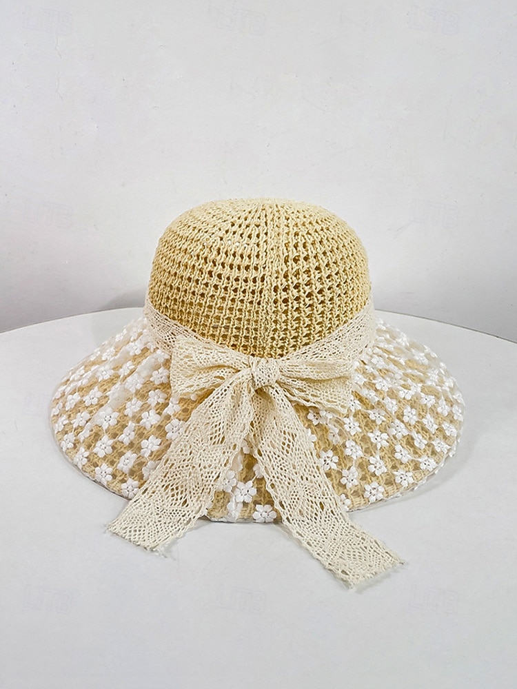 Women's Boho Woven Sun Hat with Bow, Lightweight Wide Brim Summer Beach Cap for Casual Wear, Travel, Vacation, Resort and Outdoor Leisure Styling 2026 - $11.99 –P8